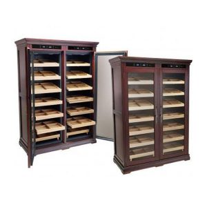 Reagan Electric Humidor 4000 Count Cabinet in Dark Cherry