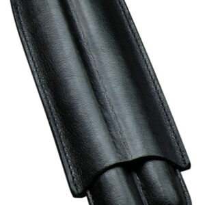 Black Leather 2 Cigar Case