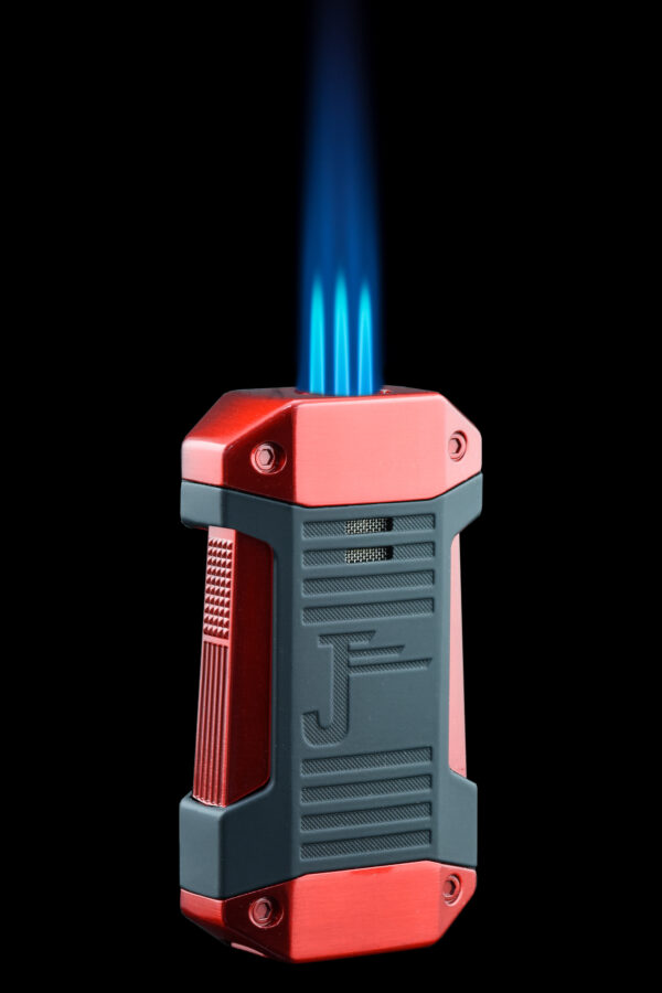 Single Action Triple Flame Cigar Torch - Large Gauge Punch & Fuel Window