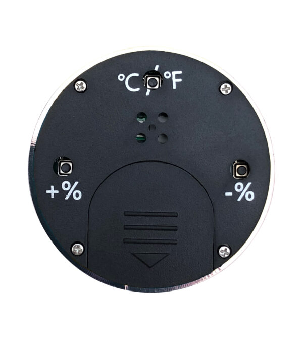 Round Digital Hygrometer / Easy to Read Display & Calibration