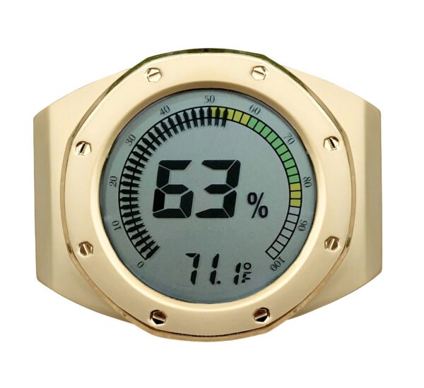 Watch Bezel Digital Hygrometer / Multi Color Gauge & Calibration