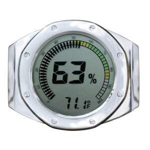 Watch Bezel Digital Hygrometer / Multi Color Gauge & Calibration