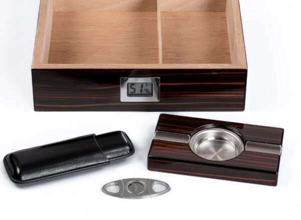 Kensington Gift Set Cigar Humidor with Exernal Hygrometer