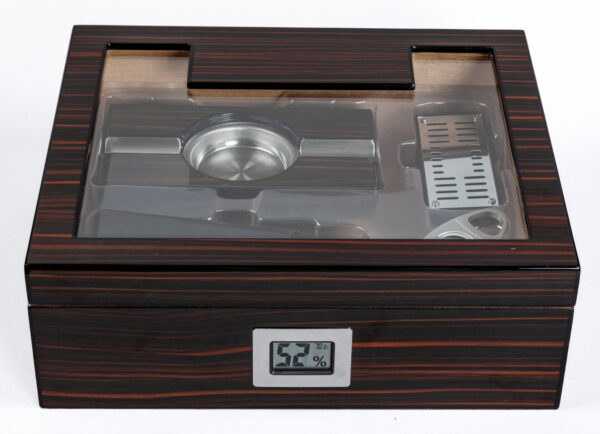 Kensington Gift Set Cigar Humidor with Exernal Hygrometer