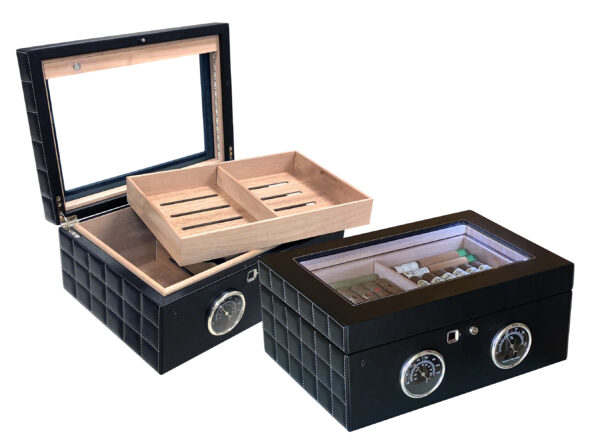 LemansGT 120 Count Cigar Humidor with Finger Print Security