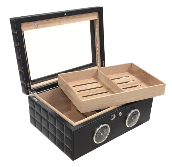 LemansGT 120 Count Cigar Humidor with Finger Print Security