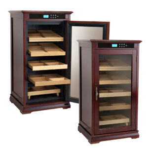 Redford 1250 Count Electric Humidor Cabinet 1250 Ct. Electric Climate/Humidity Controlled Cabinet in Dark Cherry or Espresso