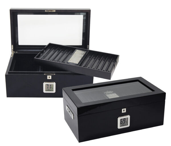 Raven 120 Count Full Black Cigar Humidor