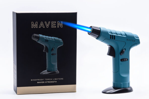 Strength TableTop Torch by Maven Tabletop Gun Style Super Flame Torch in Gift Box